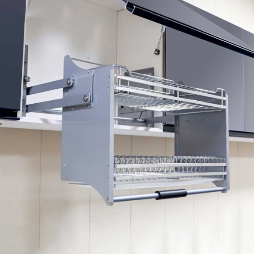 Placeholder second image for kitchen pull-out drawer with chrome basket